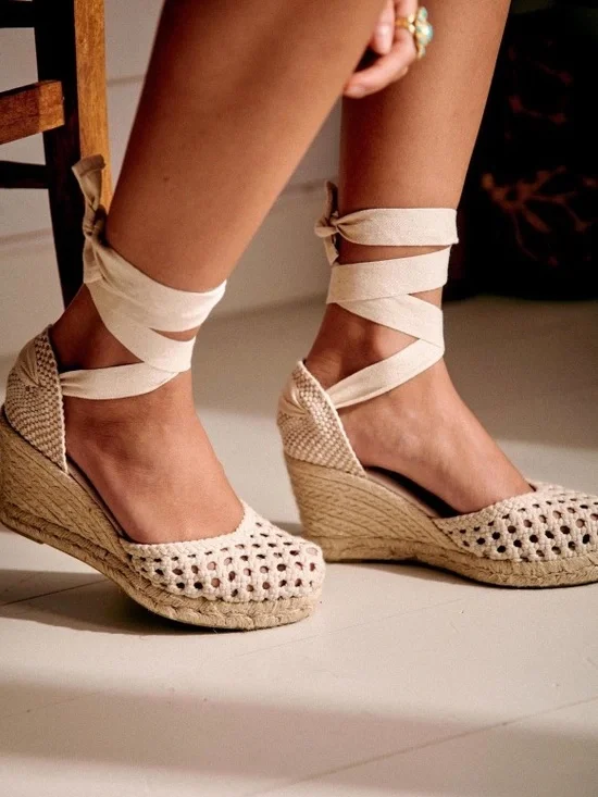 Sézane Mélodie Espadrilles Ecru NEW WITH BOX SIZE 7 - Picture 5 of 9